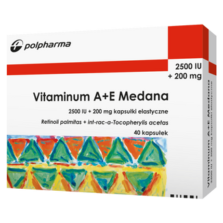 Vitaminum A+E Medana 2500 j.m + 200 mg, 40 kapsułek - zdjęcie produktu