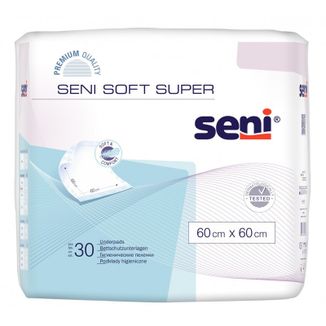 Seni Soft Super, podkłady higieniczne, 60 cm x 60 cm, 30 sztuk - zdjęcie produktu