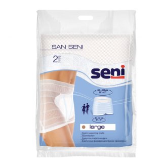 San Seni, majtki siatkowe, mocujące, rozmiar L, 80-120 cm, 2 sztuki - zdjęcie produktu