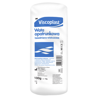 Viscoplast, wata opatrunkowa, bawełniano-wiskozowa, 100 g - zdjęcie produktu