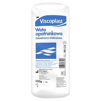 Viscoplast, wata opatrunkowa, bawełniano-wiskozowa, 200 g - zdjęcie produktu