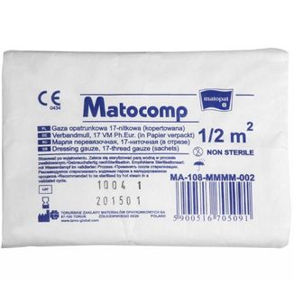 Matopat Matocomp, gaza niejałowa, 17-nitkowa, 1/2 m2, 1 sztuka - zdjęcie produktu