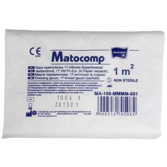 Matopat Matocomp, gaza niejałowa, 17-nitkowa, 1 m2, 1 sztuka - zdjęcie produktu