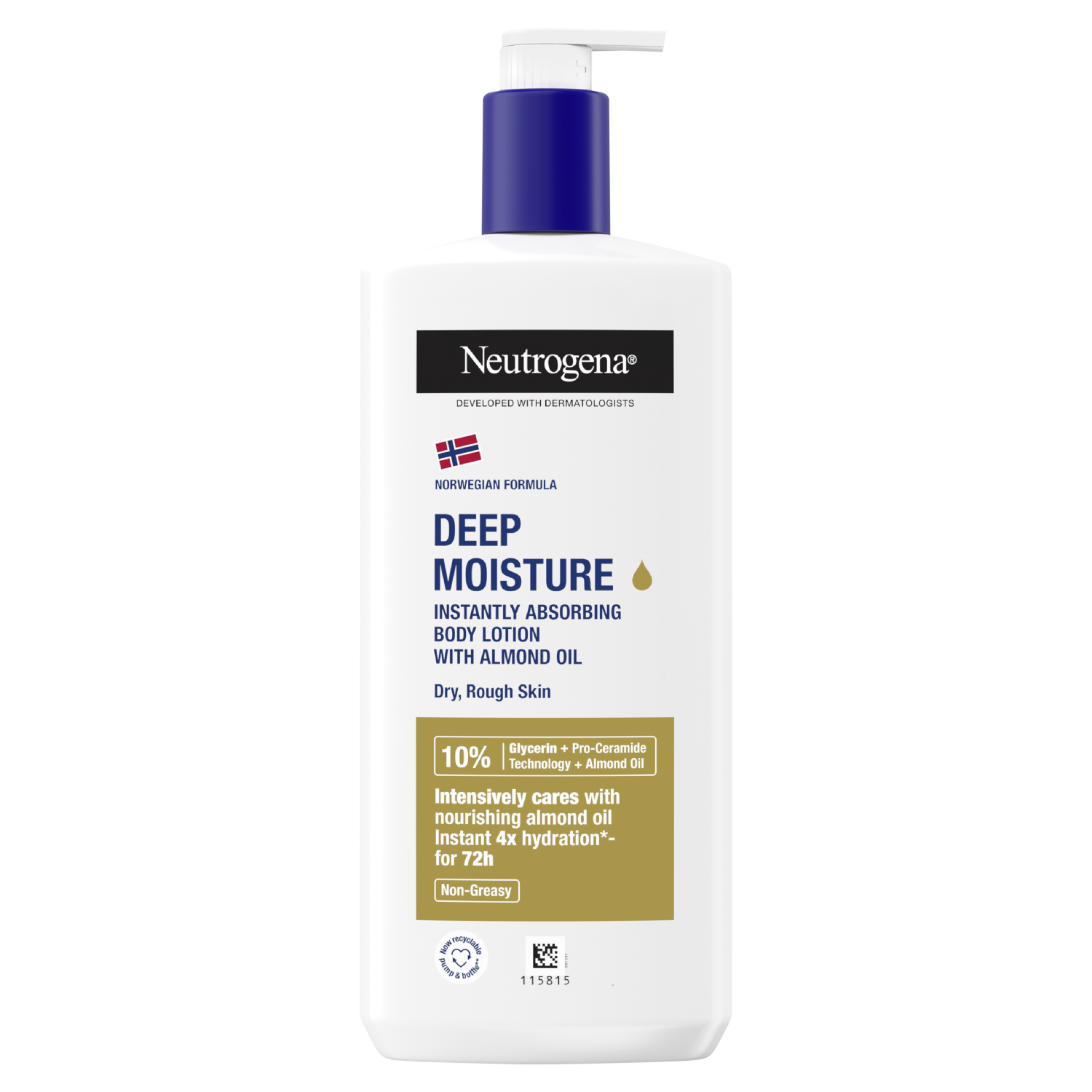 Neutrogena Neutrogena Formuła Norweska, głęboko nawilżająca kremowa emulsja z olejkiem sezamowym, 400 ml — Składniki i ocena