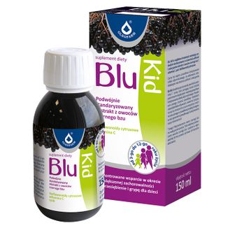 BluKid, syrop od 3 do 12 roku życia, 150 ml KRÓTKA DATA BluKid, syrop od 3 do 12 roku życia, 150 ml KRÓTKA DATA - zdjęcie produktu