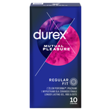 Durex Mutual Pleasure, prezerwatywy z lubrykantem przedłużającym stosunek, prążkowane z wypustkami, 10 sztuk - miniaturka zdjęcia produktu
