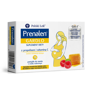 Prenalen Gardło, z propolisem i witaminą C, 16 pastylek do ssania USZKODZONE OPAKOWANIE - zdjęcie produktu