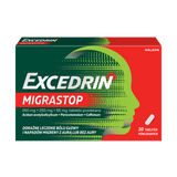 Excedrin Migra Stop 250 mg + 250 mg + 65 mg, 10 tabletek powlekanych USZKODZONE OPAKOWANIE - miniaturka zdjęcia produktu