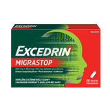 Excedrin Migra Stop 250 mg + 250 mg + 65 mg, 20 tabletek powlekanych USZKODZONE OPAKOWANIE - miniaturka zdjęcia produktu