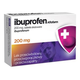 Ibuprofen Aflofarm 200 mg, 20 tabletek drażowanych - zdjęcie produktu