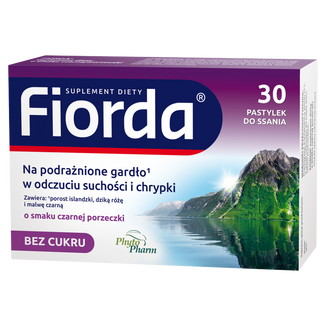 Fiorda, smak czarnej porzeczki, 30 pastylek do ssania - zdjęcie produktu