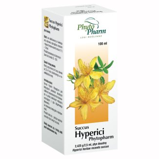 Succus Hyperici Phytopharm 2,425 g/ 2,5 ml, płyn doustny, 100 ml USZKODZONE OPAKOWANIE - zdjęcie produktu
