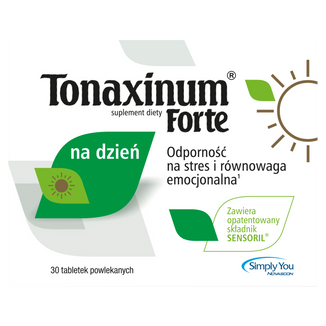 Tonaxinum Forte na dzień, 30 tabletek powlekanych Tonaxinum Forte na dzień, 30 tabletek powlekanych - zdjęcie produktu