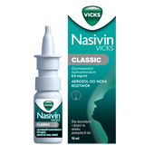 Nasivin Vicks Classic 0,5 mg/ ml, aerozol do nosa dla dorosłych i dzieci od 6 lat, 10 ml USZKODZONE OPAKOWANIE - miniaturka zdjęcia produktu