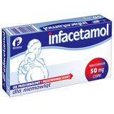 Infacetamol 50 mg, czopki dla niemowląt, 10 sztuk USZKODZONE OPAKOWANIE - miniaturka zdjęcia produktu