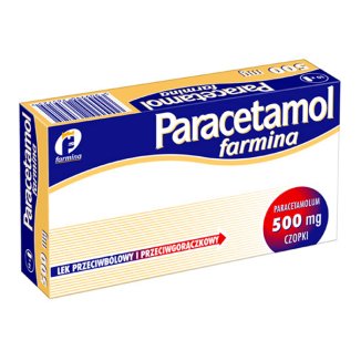 Paracetamol Farmina 500 mg, czopki, 10 sztuk - zdjęcie produktu