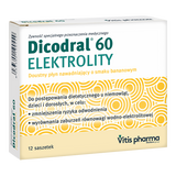 Dicodral 60 Elektrolity, smak bananowy, 12 saszetek USZKODZONE OPAKOWANIE - miniaturka zdjęcia produktu