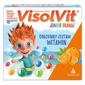 Visolvit Junior Orange, dla dzieci powyżej 3 lat, 10 saszetek KRÓTKA DATA - zdjęcie produktu
