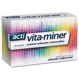 Acti Vita-miner Zestaw witamin i minerałów, 60 tabletek USZKODZONE OPAKOWANIE - miniaturka zdjęcia produktu