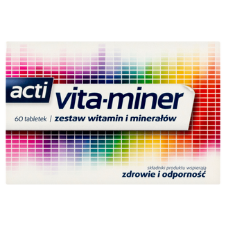 Acti Vita-miner Zestaw witamin i minerałów, 60 tabletek - zdjęcie produktu