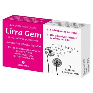 Lirra Gem 5 mg, 7 tabletek powlekanych - zdjęcie produktu