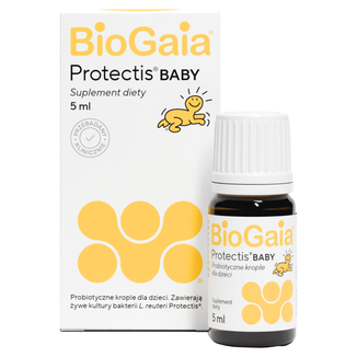 BioGaia Protectis Baby, krople dla dzieci, buteleczka, 5 ml USZKODZONE OPAKOWANIE - zdjęcie produktu