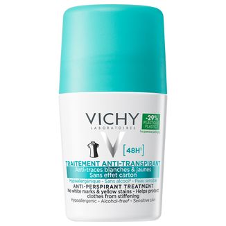 Vichy, antyperspirant roll-on 48h, przeciw śladom na ubraniach, 50 ml Vichy, antyperspirant roll-on 48h, przeciw śladom na ubraniach, 50 ml - zdjęcie produktu
