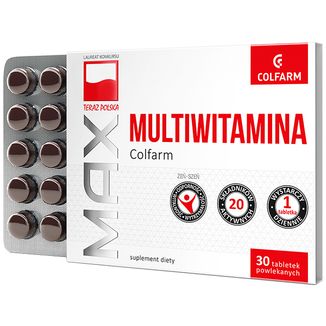 Max Multiwitamina, 30 tabletek powlekanych USZKODZONE OPAKOWANIE - zdjęcie produktu