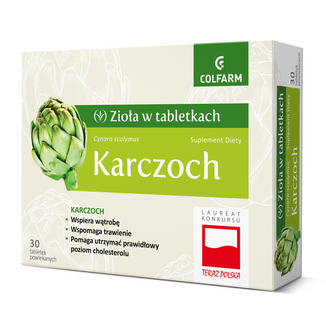 Zioła w tabletkach Karczoch, 30 tabletek - zdjęcie produktu