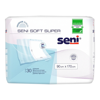 Seni Soft Super, podkłady higieniczne, 90 cm x 170 cm, 30 sztuk - zdjęcie produktu