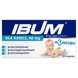 Ibum dla dzieci 60 mg, czopki od 3 miesięca, 10 sztuk - miniaturka zdjęcia produktu