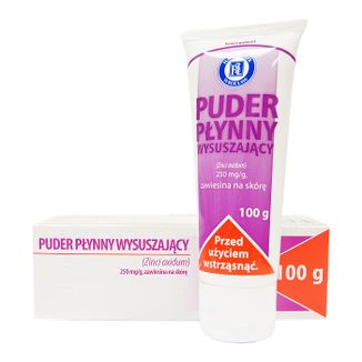 Puder płynny wysuszający 250 mg/ g, zawiesina na skórę, 100 g KRÓTKA DATA - zdjęcie produktu