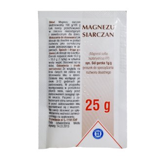 Magnezu siarczan, sól gorzka 1 g/ g, proszek do sporządzania roztworu doustnego, 25g - zdjęcie produktu