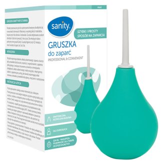Sanity, gruszka do zaparć dla dorosłych i dzieci powyżej 3 lat, nr 9, z kanką USZKODZONE OPAKOWANIE - zdjęcie produktu