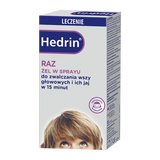 Hedrin Leczenie Raz, żel w sprayu, jednorazowa kuracja na wszy i ich jaja, od 6 miesiąca, 100 ml - miniaturka zdjęcia produktu