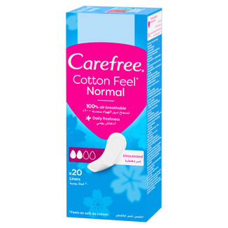 Wkładki higieniczne Carefree, cotton extract, 20 sztuk - zdjęcie produktu