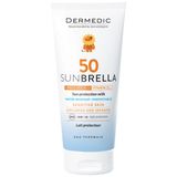 Dermedic Sunbrella Baby, mleczko ochronne dla dzieci od 1 miesiąca, do twarzy i ciała, SPF 50, 100 ml USZKODZONE OPAKOWANIE Dermedic Sunbrella Baby, mleczko ochronne dla dzieci od 1 miesiąca, do twarzy i ciała, SPF 50, 100 ml USZKODZONE OPAKOWANIE - miniaturka zdjęcia produktu