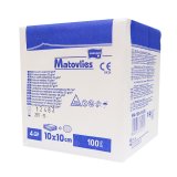Matopat Matovlies, kompresy niejałowe, włókninowe, 4-warstwowe, 30 g/m2, 10 cm x 10 cm, 100 sztuk - miniaturka zdjęcia produktu