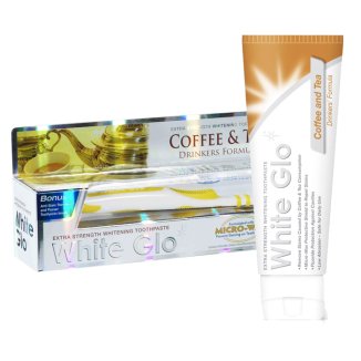 White Glo Coffee & Tea, pasta do zębów dla pijących kawę i herbatę, 100 ml + szczoteczka do zębów i wykałaczki w prezencie - zdjęcie produktu