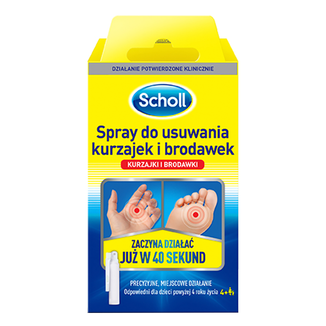 Scholl, spray do usuwania kurzajek i brodawek dla dzieci powyżej 4 roku życia i dorosłych, 80 ml - zdjęcie produktu