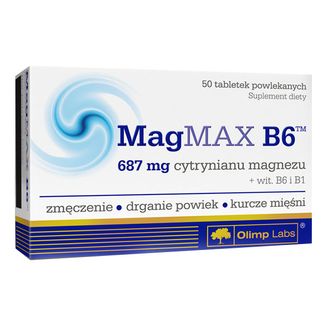 Olimp MagMax B6, 50 tabletek powlekanych USZKODZONE OPAKOWANIE - zdjęcie produktu