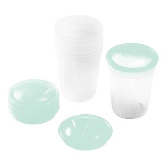 BabyOno, pojemnik do przechowywania pokarmu, 4 pojemniki po 200 ml + ustnik - 2 BabyOno, pojemnik do przechowywania pokarmu, 4 pojemniki po 200 ml + ustnik - 2 - zdjęcie produktu