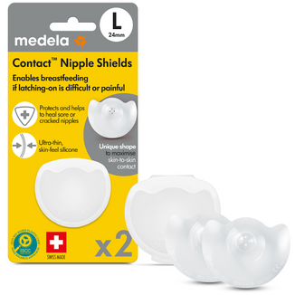 Medela Contact, osłonki silikonowe na piersi, rozmiar L, 2 sztuki - zdjęcie produktu