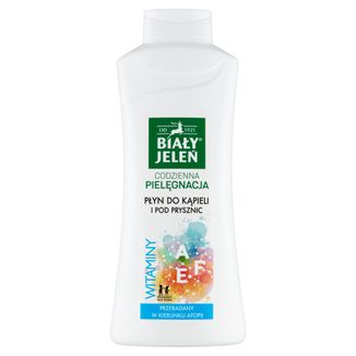 Biały Jeleń, Hipoalergiczny płyn do kąpieli i pod prysznic, z witaminami A,E,F, 750 ml - zdjęcie produktu