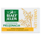 Biały Jeleń, hipoalergiczne mydło z owsem i lnem w kostce, 100 g - miniaturka zdjęcia produktu