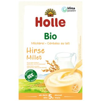 Holle Kaszka mleczno-jaglana Bio, pełnoziarnista, bezglutenowa, po 5 miesiącu, 250 g - zdjęcie produktu