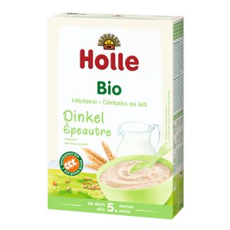 Holle Kaszka mleczno-orkiszowa Bio, pełnoziarnista, od 5 miesiąca, 250 g - zdjęcie produktu