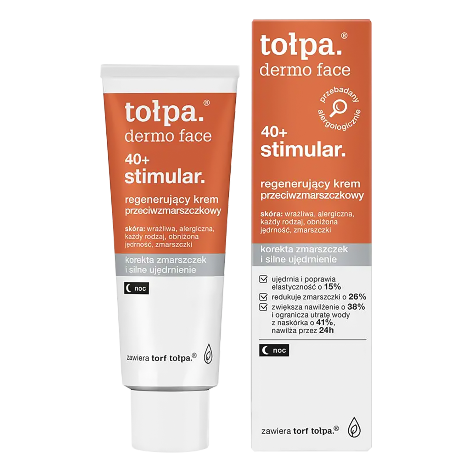 Tołpa Tołpa Dermo Face, Stimular 40+, Creme straffend-Anti-Falten für den Tag, SPF 15, reichhaltig, 40 ml — Inhaltsstoffe und Bewertung
