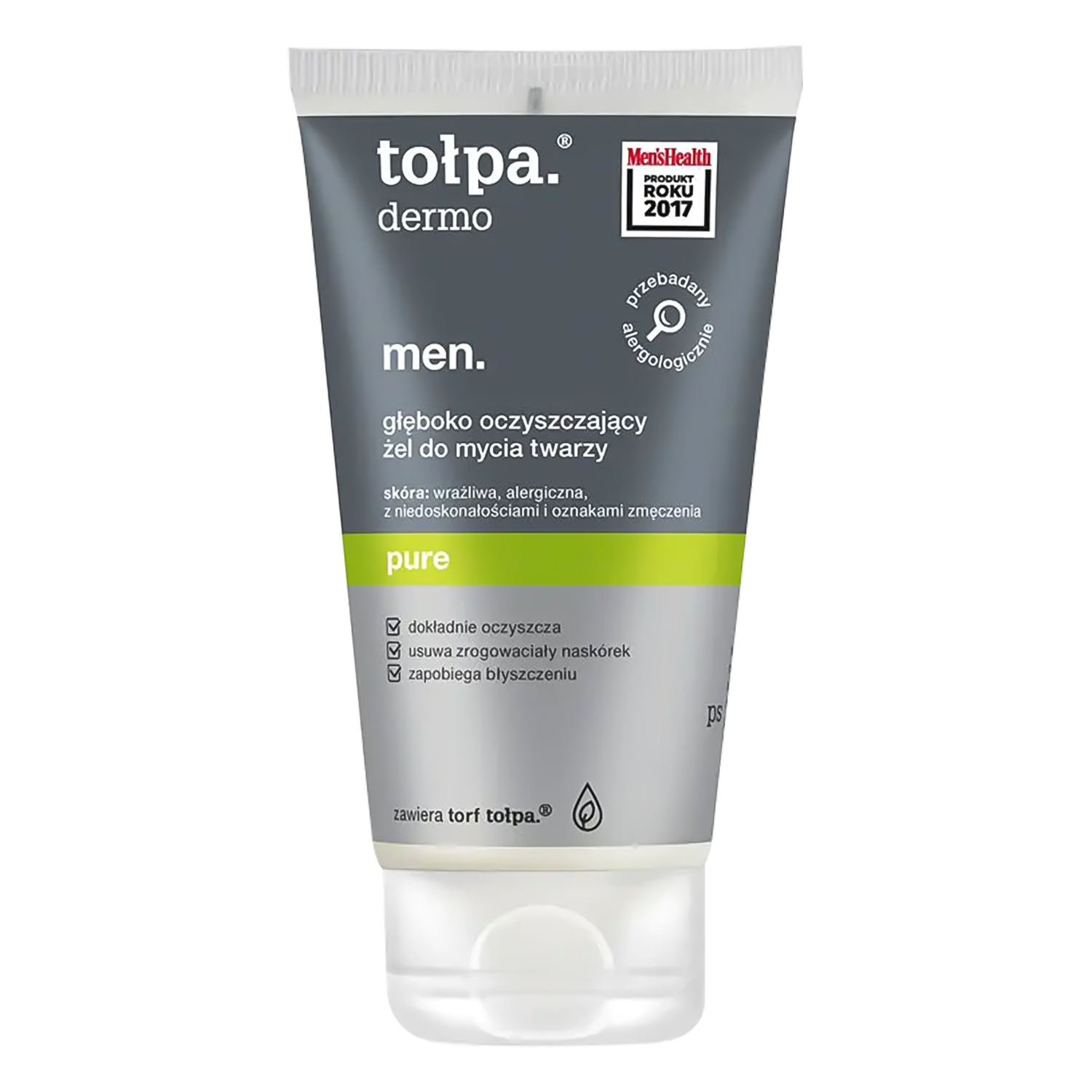 Tołpa Tołpa Dermo MEN, Pure, żel głęboko oczyszczający do mycia twarzy, 150 ml