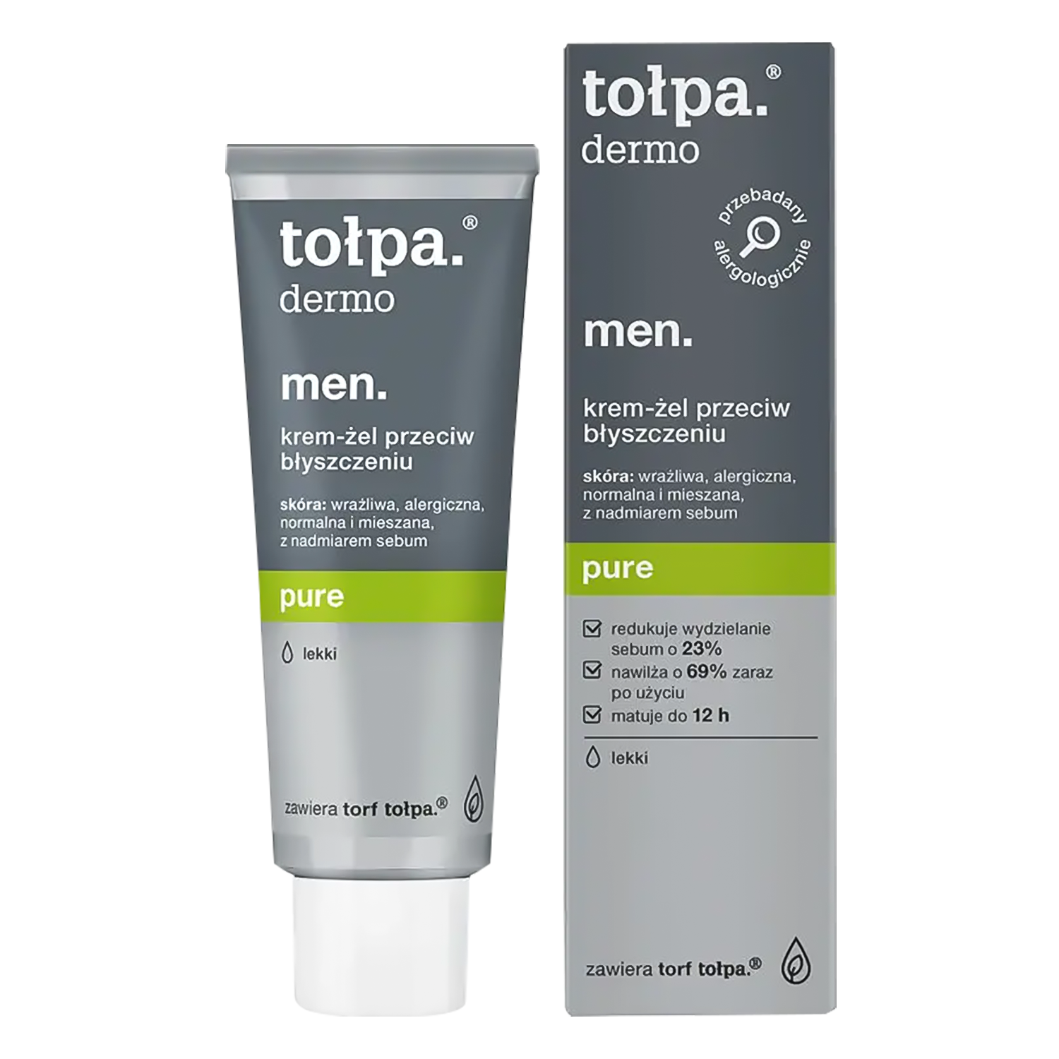 Tołpa Tołpa Dermo MEN, Pure, krem-żel matująco-nawilżający, 40 ml